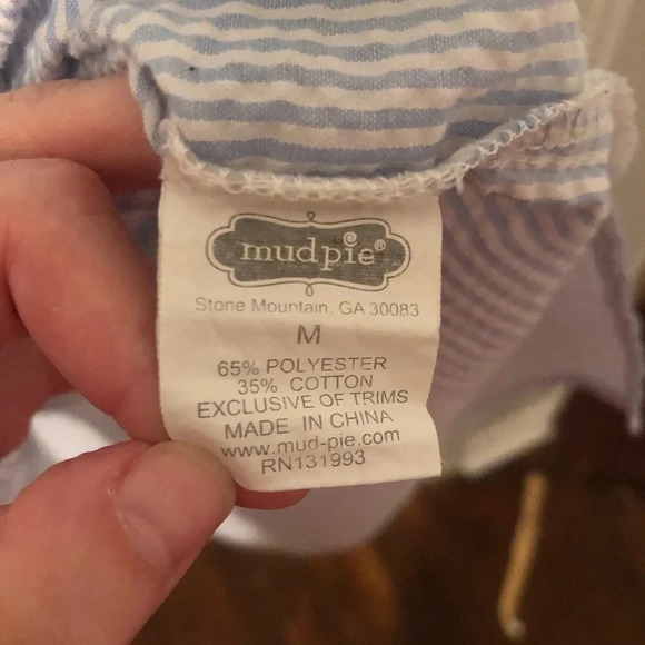 Mudpie Blue and White Seersucker Collared Dress - Picture 5 of 8